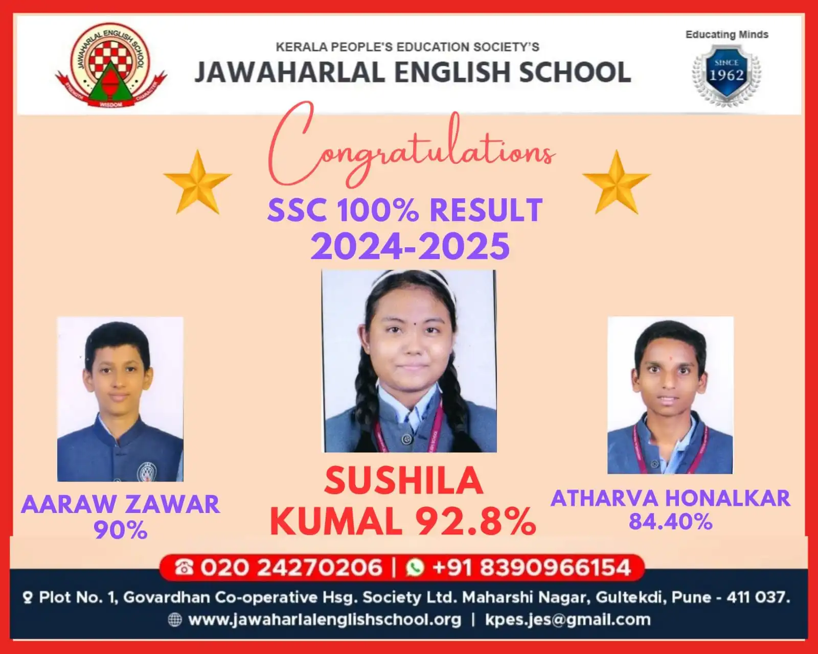 2023-24 Academic Year Results Banner